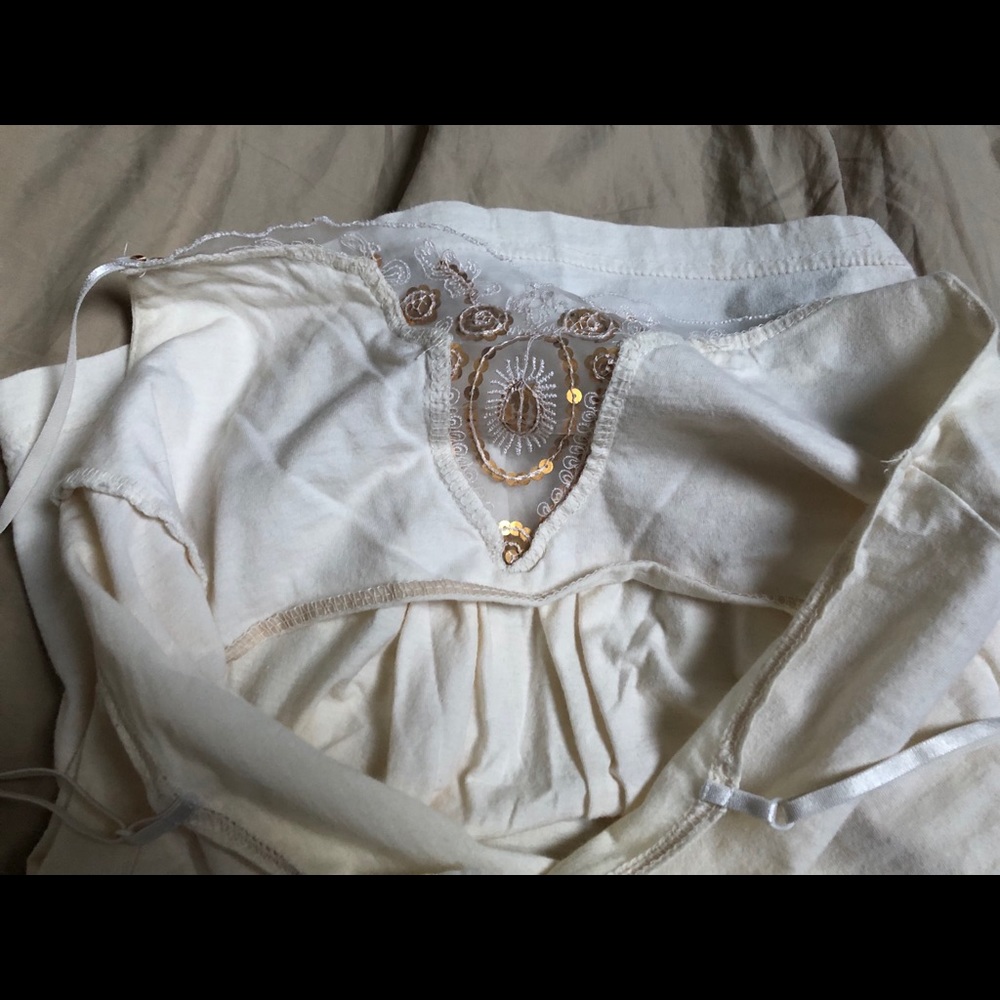 Vintage Sequin Gold and Cream Camisole - Picture 7 of 7